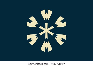 Snowflake Light Gold Design Good Vector Use