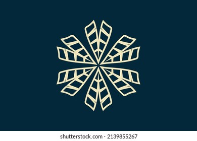 Snowflake Light Gold Design Good Vector Use