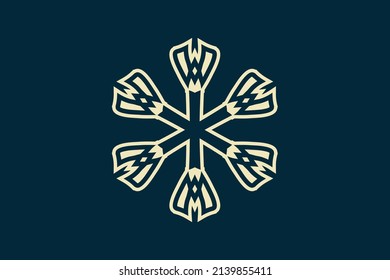Schneeflocke, helles Gold Design, gute Vektorgrafik-Nutzung