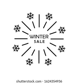 Snowflake lights icon. Simple line, outline vector elements of winter sale icons for ui and ux, website or mobile application
