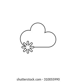 Snowflake - line art symbol