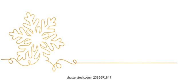 Snowflake line art vector illustration