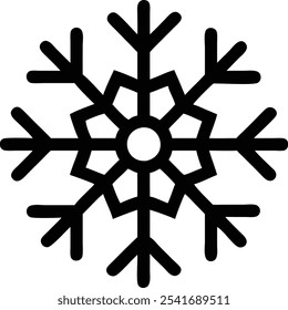Vector de arte de la línea del copo de nieve - diseño minimalista del invierno. Vector hermoso del arte de la línea de un copo de nieve, capturando la elegancia del invierno en un estilo minimalista. Perfecto para diseños de vacaciones, decoración de temporada.