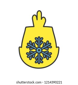snowflake line filled icon