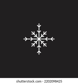 Snowflake, line, geometric symbol simple logo vector
