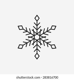 Snowflake line icon