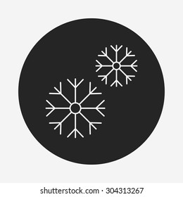 snowflake line icon