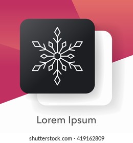 snowflake line icon