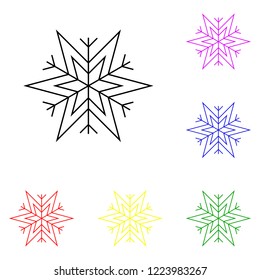 snowflake line icon. Elements of Christmas and New Year in multi colored icons. Simple icon for websites, web design, mobile app, info graphics on white background