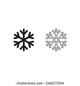 Snowflake line icon. snow icon isolated on white background. Symbol of winter, frozen, frost