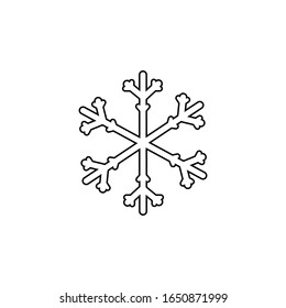 Snowflake line icon. snow icon isolated on white background. Symbol of winter, frozen. Vector