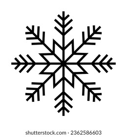 Snowflake line icon. Vector illustration isolated on white background
