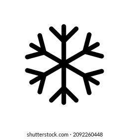 snowflake line icon vector isolated on white background