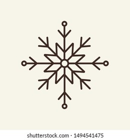 Snowflake line icon. Winter, coldness, weather. Winter concept. Vector illustration can be used for topics like winter activities, family vacation, holidays