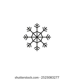 Icono de línea de copo de nieve. Invierno, año Nuevo, vacaciones. Concepto de Navidad. La Ilustración vectorial se puede utilizar para temas como vacaciones de invierno, entretenimiento, Navidades