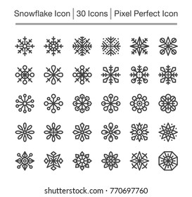 snowflake line icon,editable stroke,pixel perfect icon