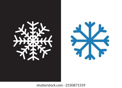 Snowflake line icons set, winter vector illustration. Outline snow flakes for winter design, decor. Collection line art snowflakes, crystal ornament. Design element for new year, christmas cards.