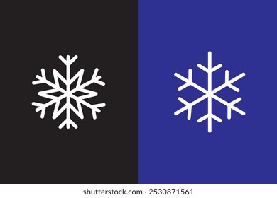 Conjunto de iconos de línea de copo de nieve, Ilustración vectorial de invierno. Esquema de copos de nieve para el diseño de invierno, decoración. Copos de nieve del arte de la línea de la colección, ornamento cristalino. Elemento de diseño para año nuevo, tarjetas de Navidad.