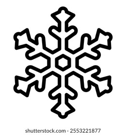 Schneeflocke, Symbol, Vektorgrafik und Illustration
