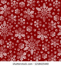 Illustration Christmas Pattern White Snowflakes On Stock Vector ...