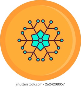 Snowflake Line vector Icon Design