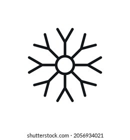 Icono lineal copo de nieve. Ilustración personalizable de línea delgada. Dibujo de contorno aislado del vector. Trazo editable