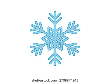 Un copo de nieve con líneas y un efecto de brillo azul