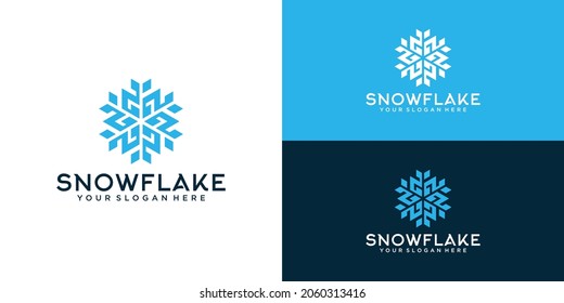 snowflake logo design inspiration vector
