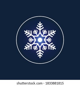 Snowflake logo design. Snowflake symbol.