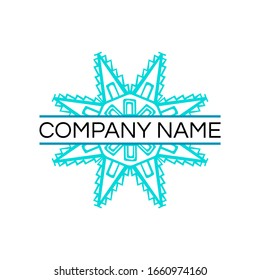 Snowflake Logo Design. Vektorillustration