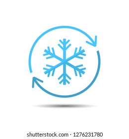 Snowflake logo, Freezer Icon. Cold Temperature Vector