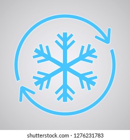 Snowflake logo, Freezer Icon. Cold Temperature Vector