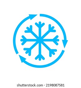 Snowflake logo, Freezer Icon. Cold Temperature Vector