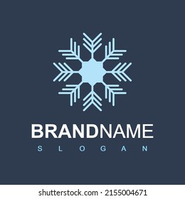 Snowflake Logo For Frozen Product, Technology And Cooler