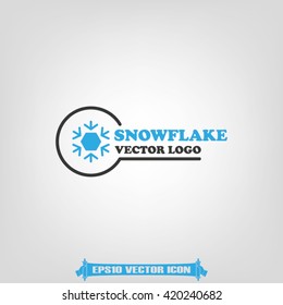 snowflake logo icon vector