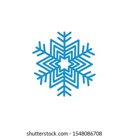 snowflake logo icon vector illustration design template