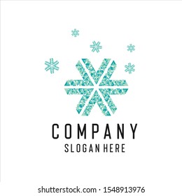 snowflake logo icon vector illustration design template