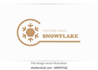 Snowflake logo, icon vector illustration