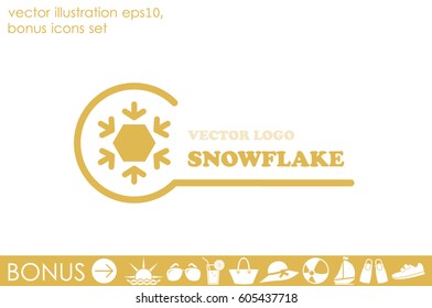 Snowflake logo, icon vector illustration