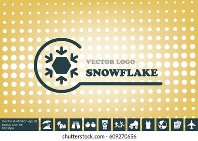 Snowflake logo, icon vector illustration