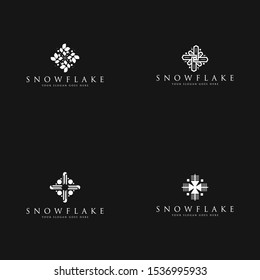 Snowflake logo template vector. Snowflake icon vector