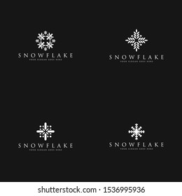 Snowflake logo template vector. Snowflake icon vector