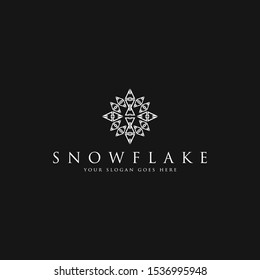 Snowflake logo template vector. Snowflake icon vector