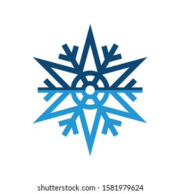 Snowflake Logo vector, Christmas Holiday snowflake picture, snowflake app icon, Snowflake illustration Design.
