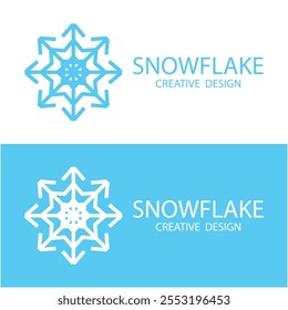 Snowflake Logo vector, Christmas Holiday snowflake picture, snowflake app icon, Snowflake illustration Design.