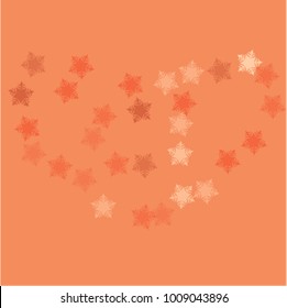 Snowflake logo which consists of isolated elements. Stylish, consist of beautiful elements in snowflake logo. Can be used as print, wallpaper, cards, poster, logo, background