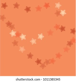 Snowflake logo which consists of isolated elements. Stylish, consist of beautiful elements in snowflake logo. Can be used as print, wallpaper, cards, poster, logo, background