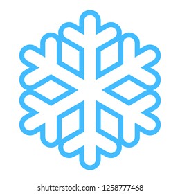 Snowflake low temperature symbol. This design graphic element is saved as a vector illustration in the EPS file format