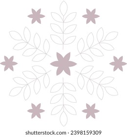 Snowflake mallow with transparent background