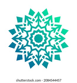 snowflake mandala design, gradient snowflake, mandala art